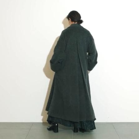 美品　スタイリング　ケイシラハタ　シャギーウールノーカラーボリュームコート754