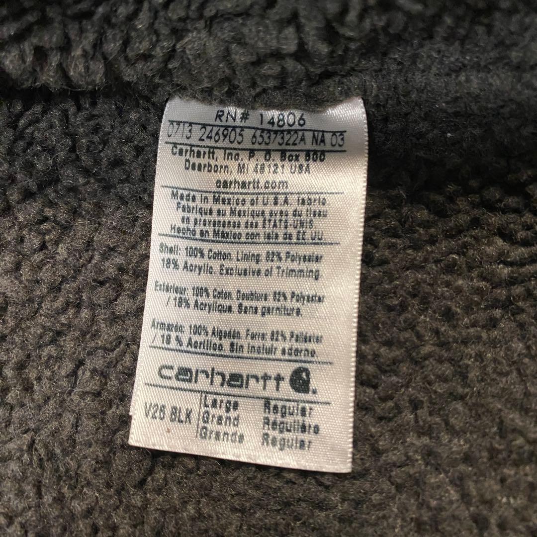 雰囲気◎ carhartt V26 ダックボアベスト　オールブラック