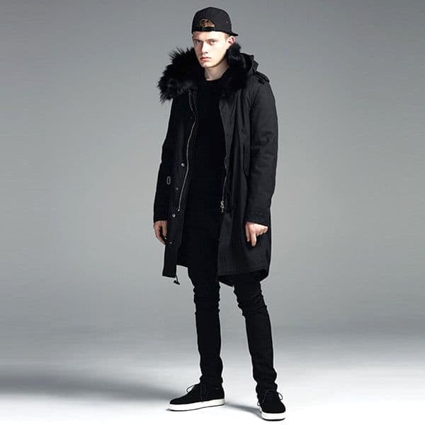 ATTACHMENT M-51　コットンオックスモッズコート　ネイビー　サイズ2