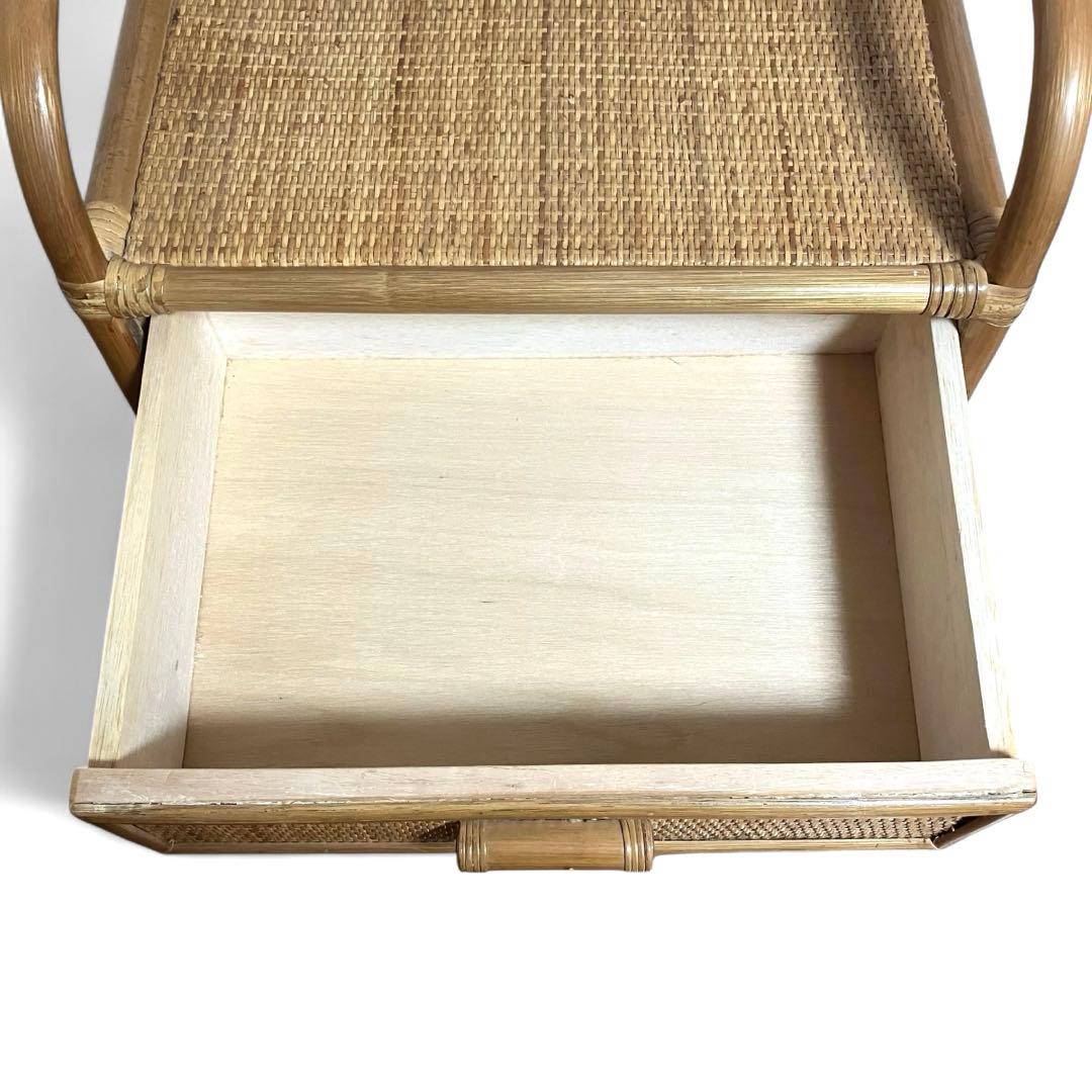 【美品】ラタン製　5段チェスト　籐家具　昭和レトロ　収納家具
