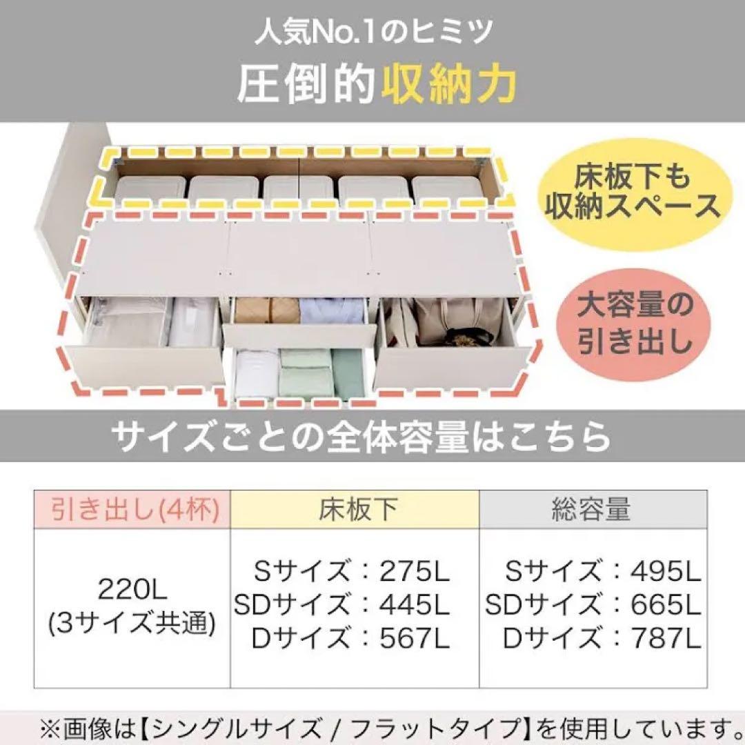 ニトリ　木製シングルベッド コイルマットレス　引き出し　ライト　電源　付き