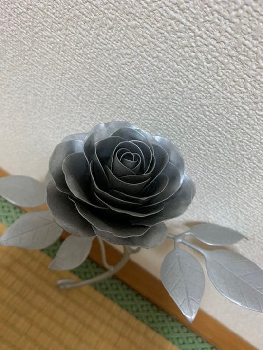 手作り　ハンドメイド　鉄製　薔薇　フラワー