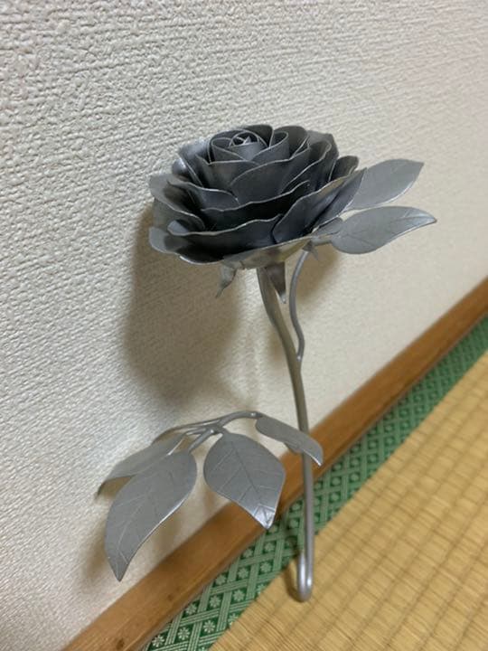 手作り　ハンドメイド　鉄製　薔薇　フラワー