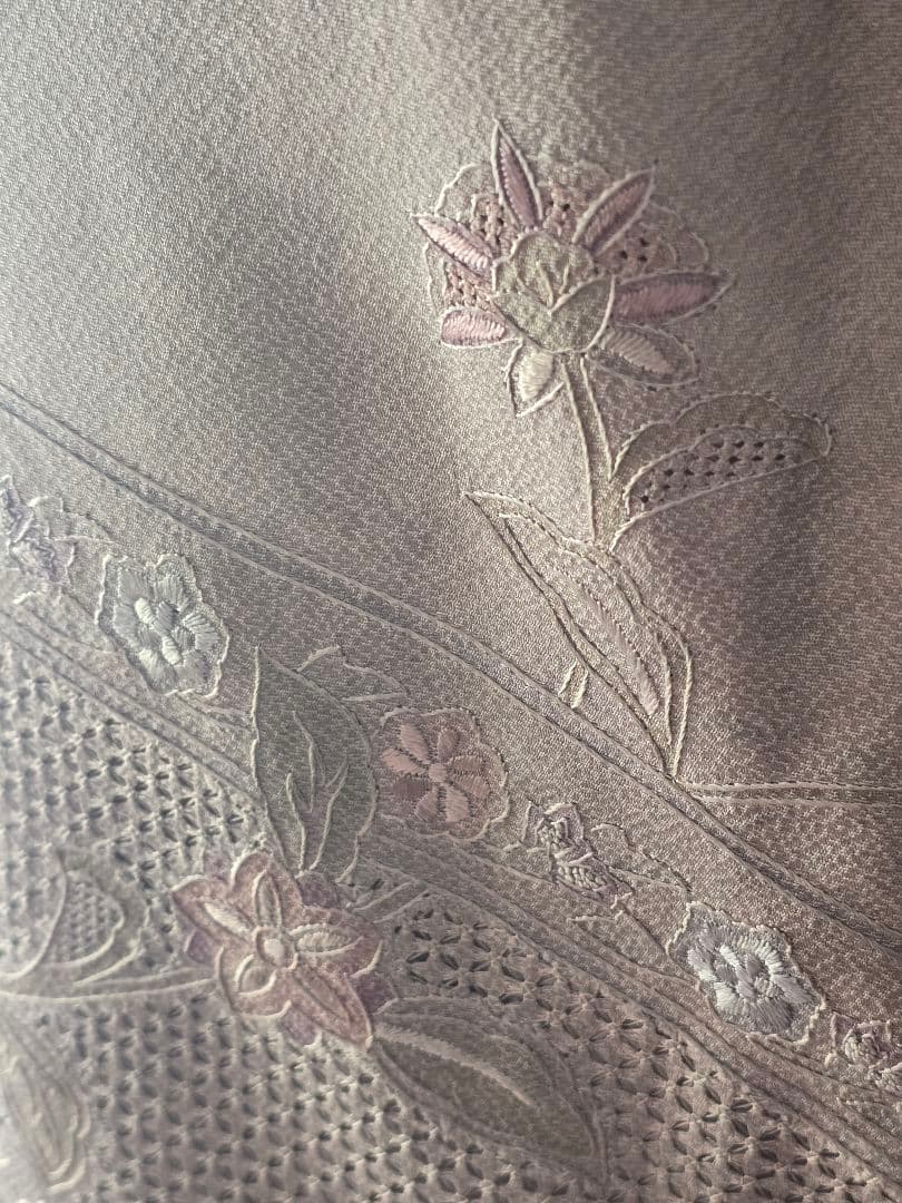 汕頭刺繍　４点フルセット　蘇州刺繍　高級訪問着　トールサイズ　唐織　高級袋帯