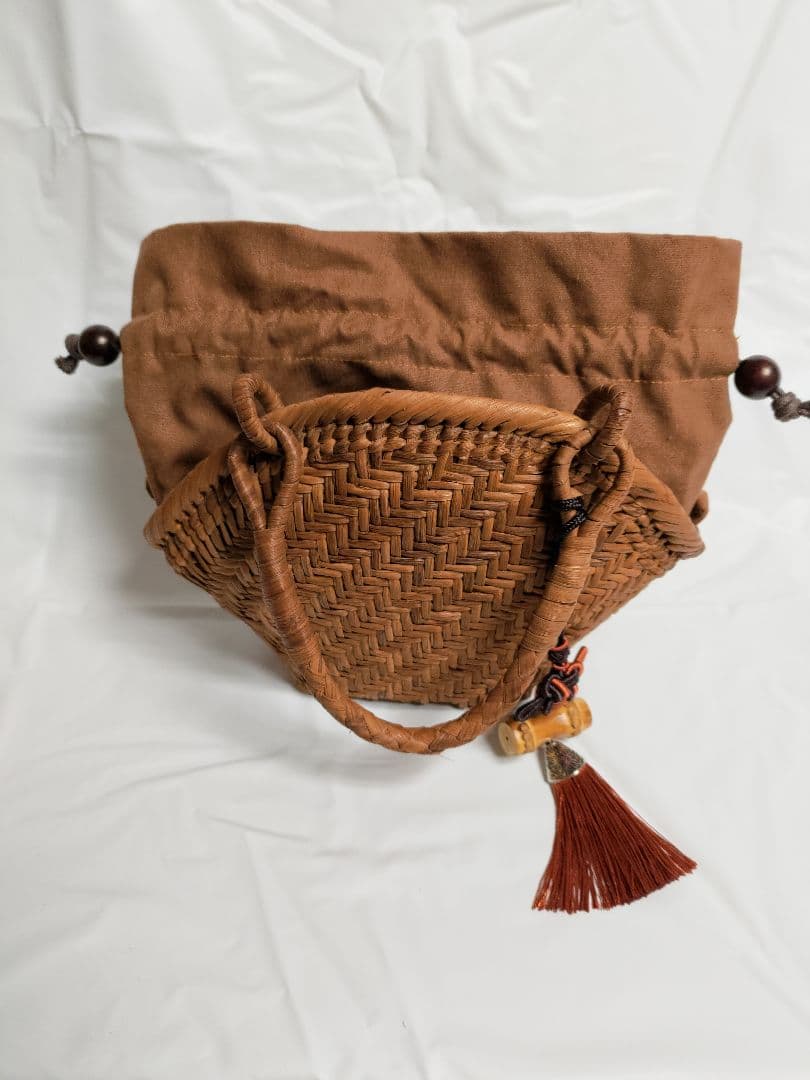 山葡萄かごバッグ 網代編み　手作り