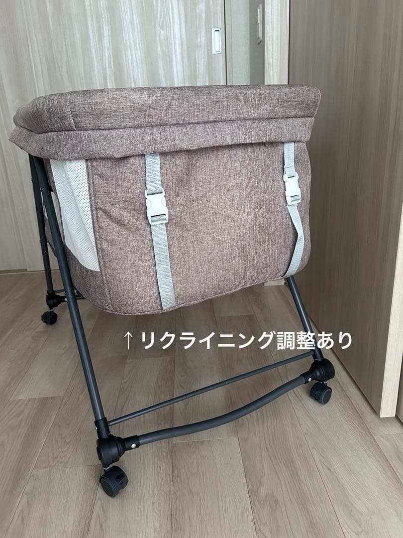 ZOOBLYベビーベッド 折りたたみ式 ベージュ