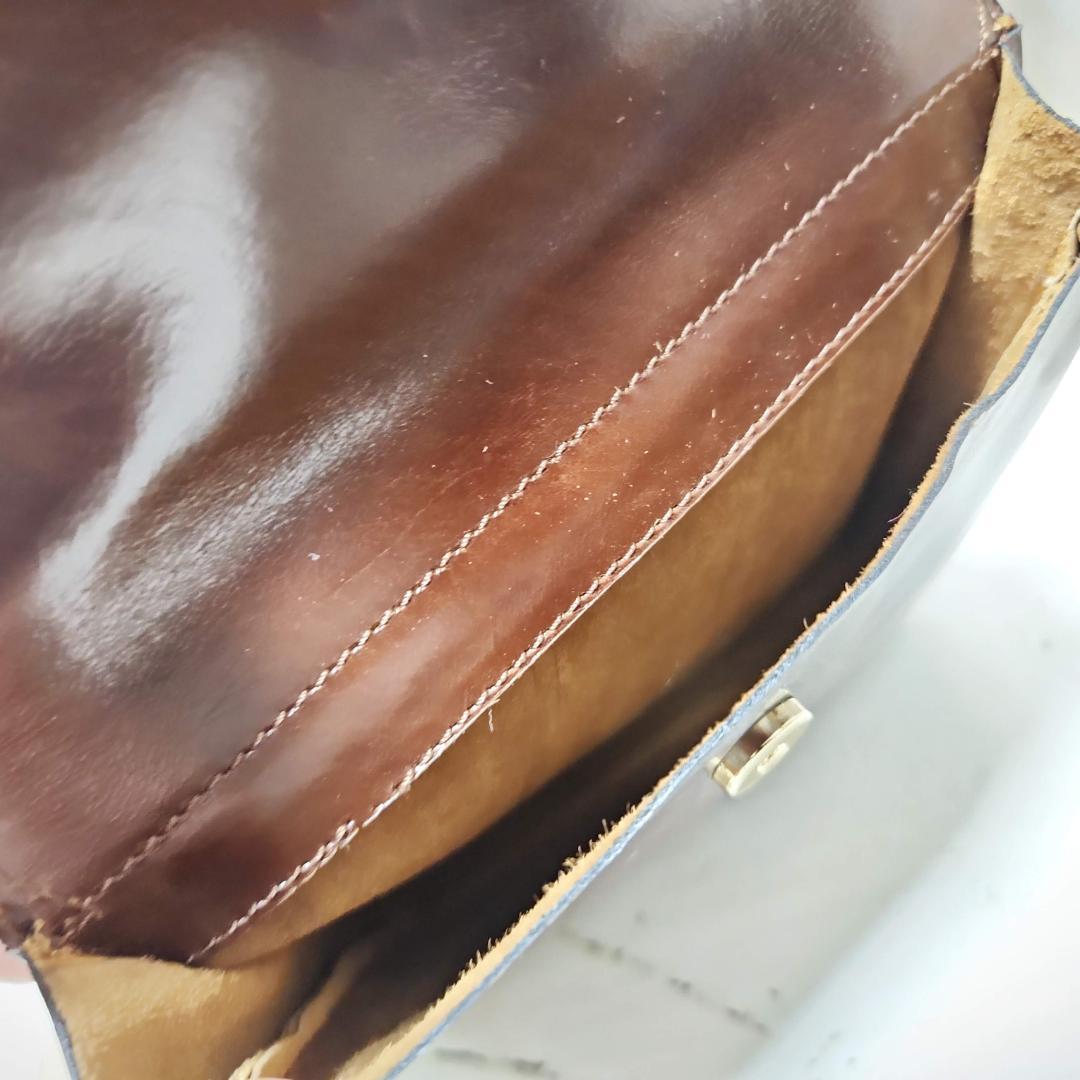 ★Ferragamo 【フェラガモ】レザー ベルトポーチ ブラウン 珍品レア