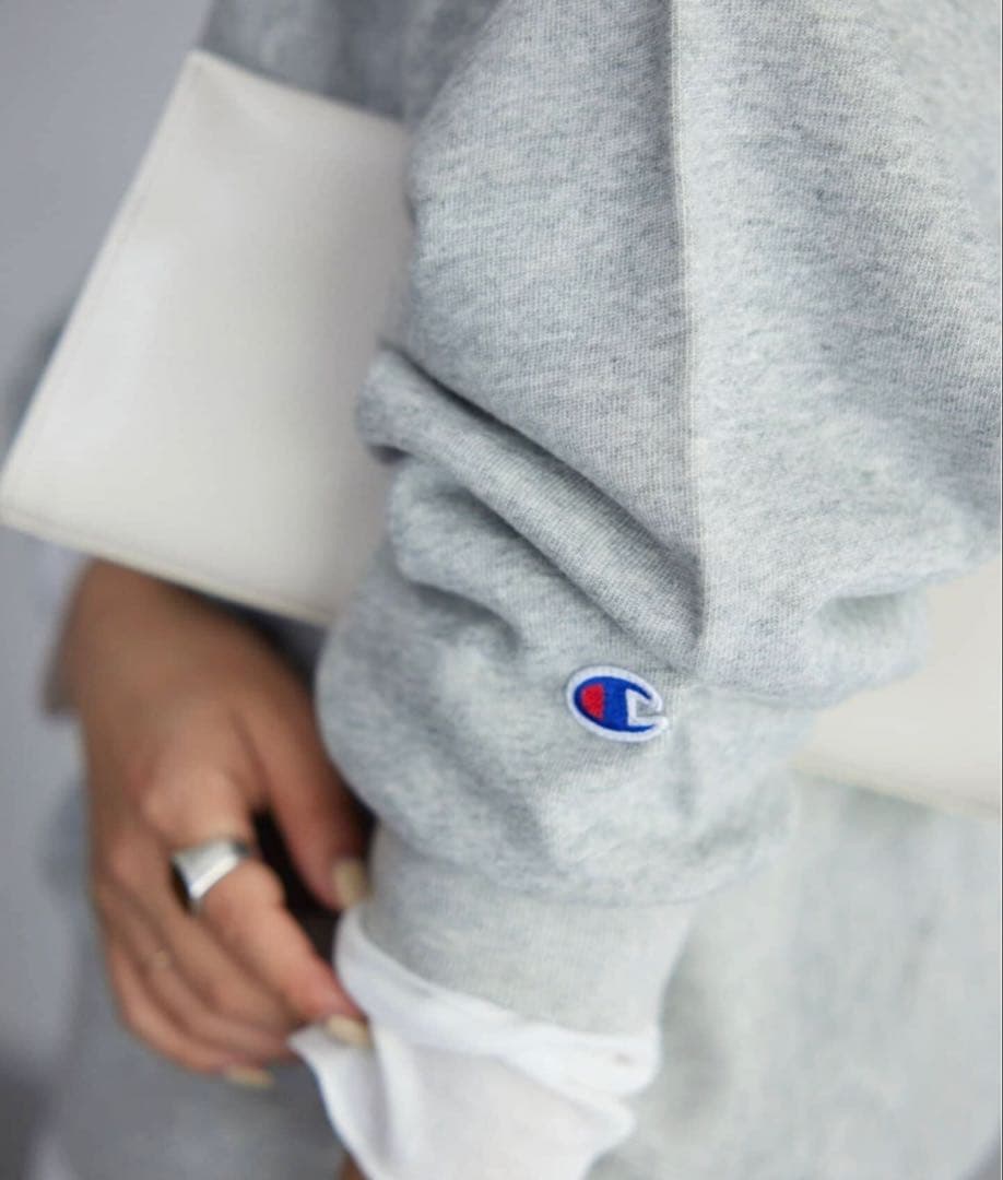 champion スローブイエナ別注　無地ガゼットスウェット