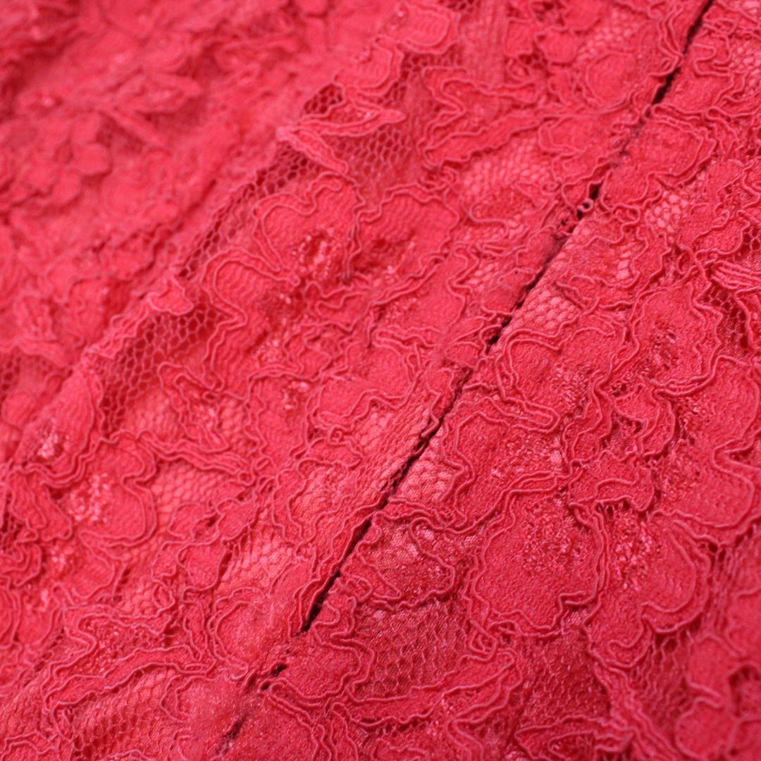 【美品 社交ダンス衣装】ワンピース ドレス ラテンドレス 赤 レッド フリー