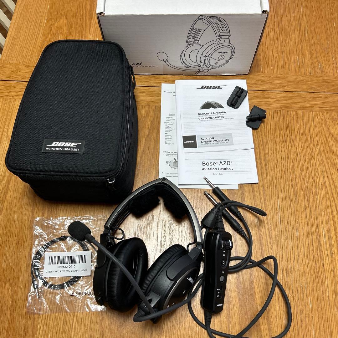 BOSE A20 Aviation Headset （録音用分岐ケーブル付き）
