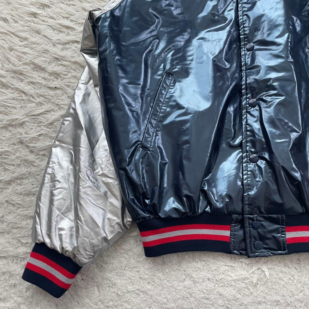 ZETT ハイネック　ナイロン　ジャケット　大きいサイズ　グランドコート　光沢