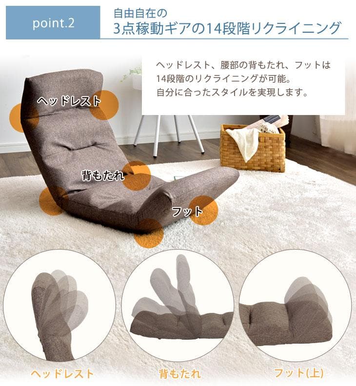 日本製 座椅子 リクライニング 座イス 椅子 チェア リクライニングチェアー