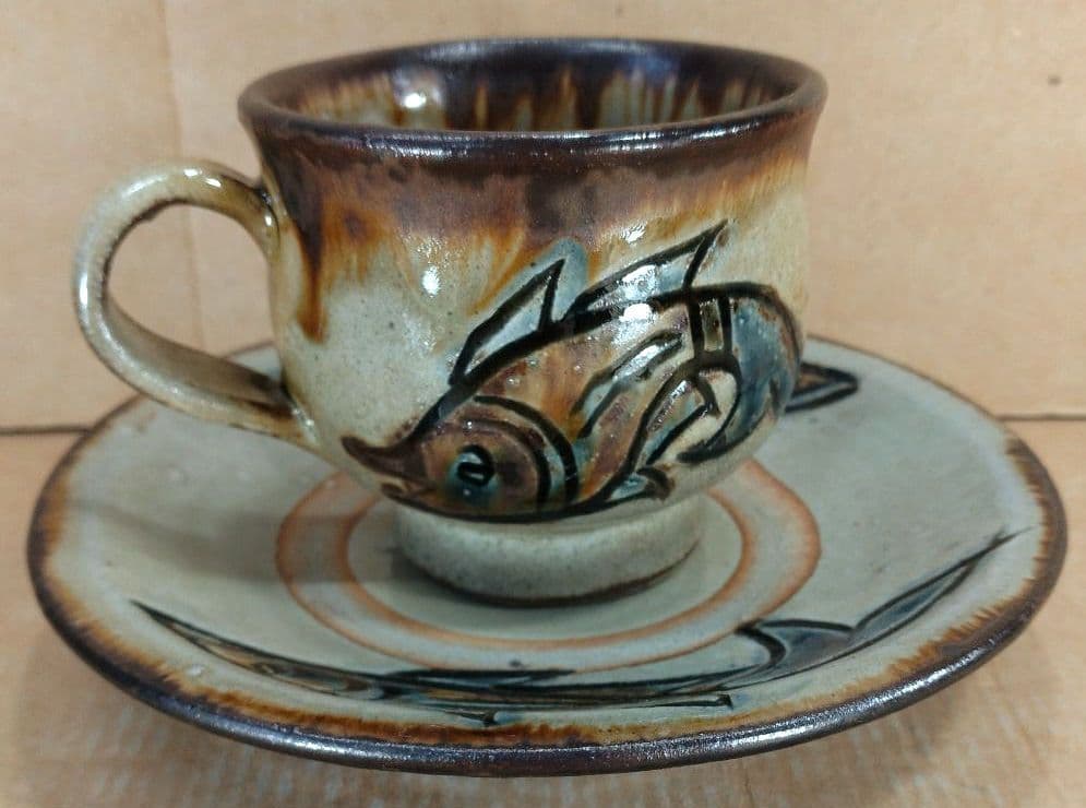 【本物保証】金城次郎 コーヒーカップ 共箱 栞 人間国宝 壷屋焼 やちむん 美品