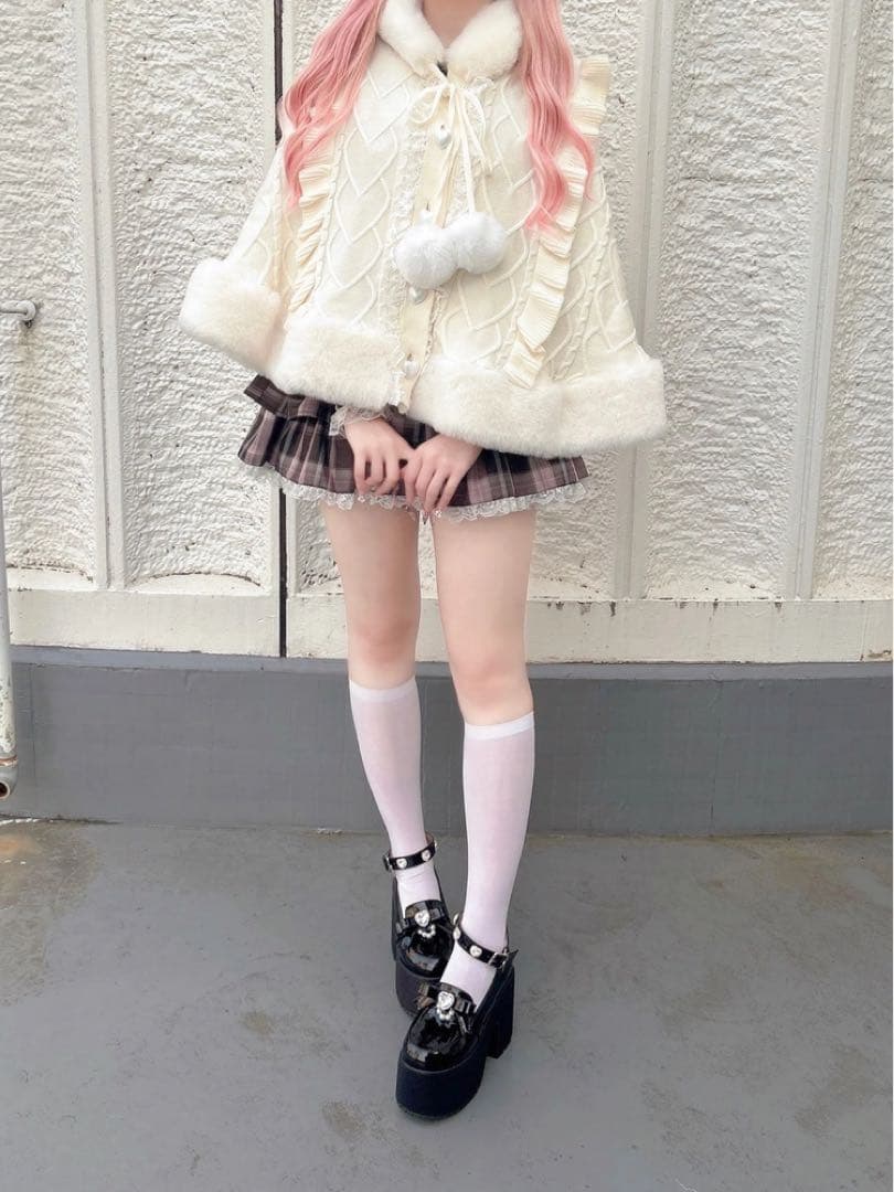 【最終値下げ】Ank Rouge うさちゃんニットポンチョ