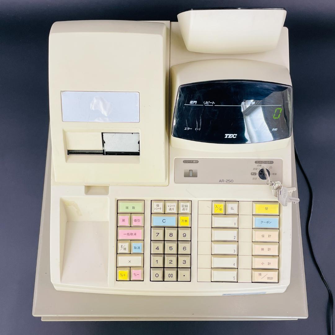 TEC 電子レジスター 背面液晶付 AR-250 店舗用品 【動作確認済み】