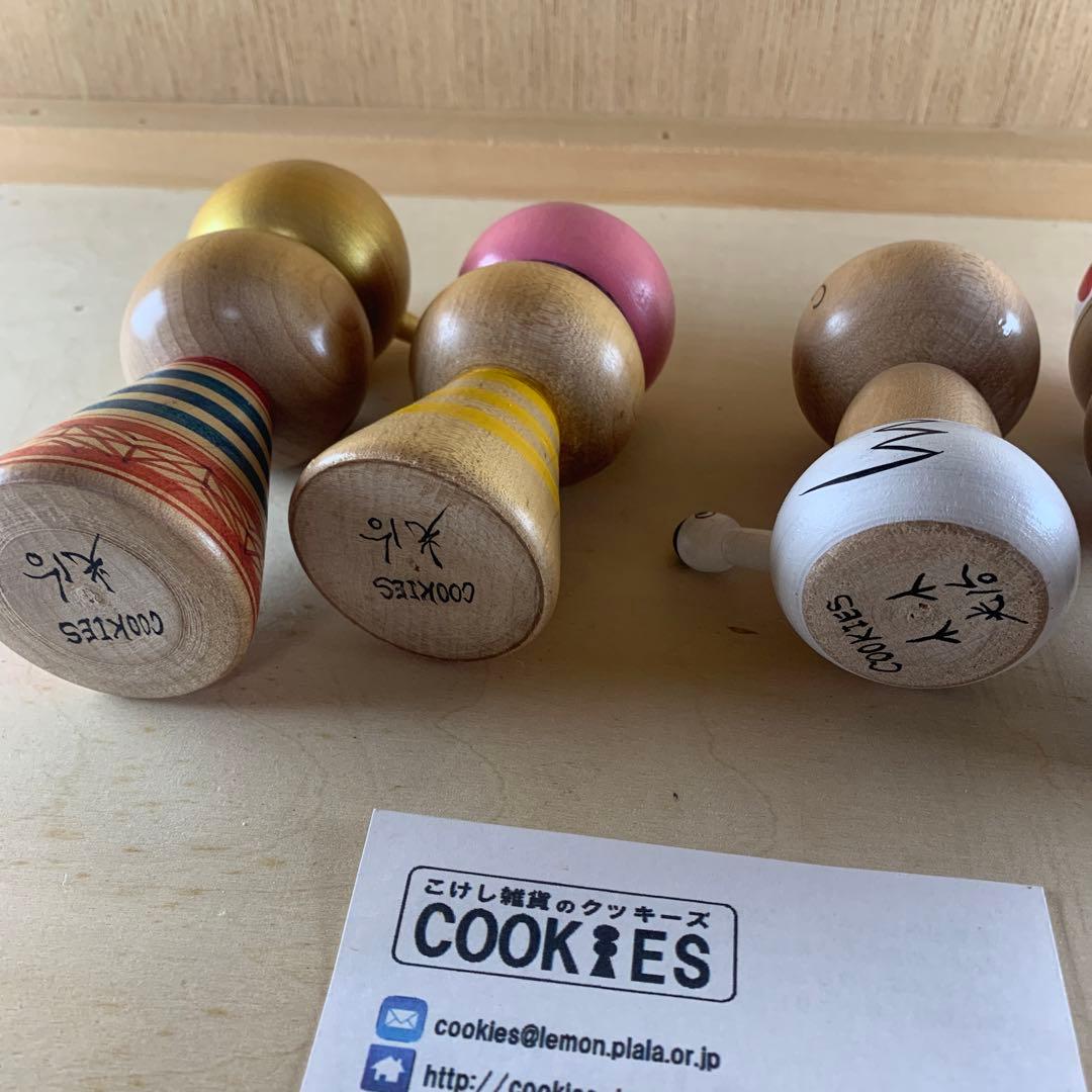 こけし　クッキーズ　cookies 4体セット　やかん　もも　氷　スワン