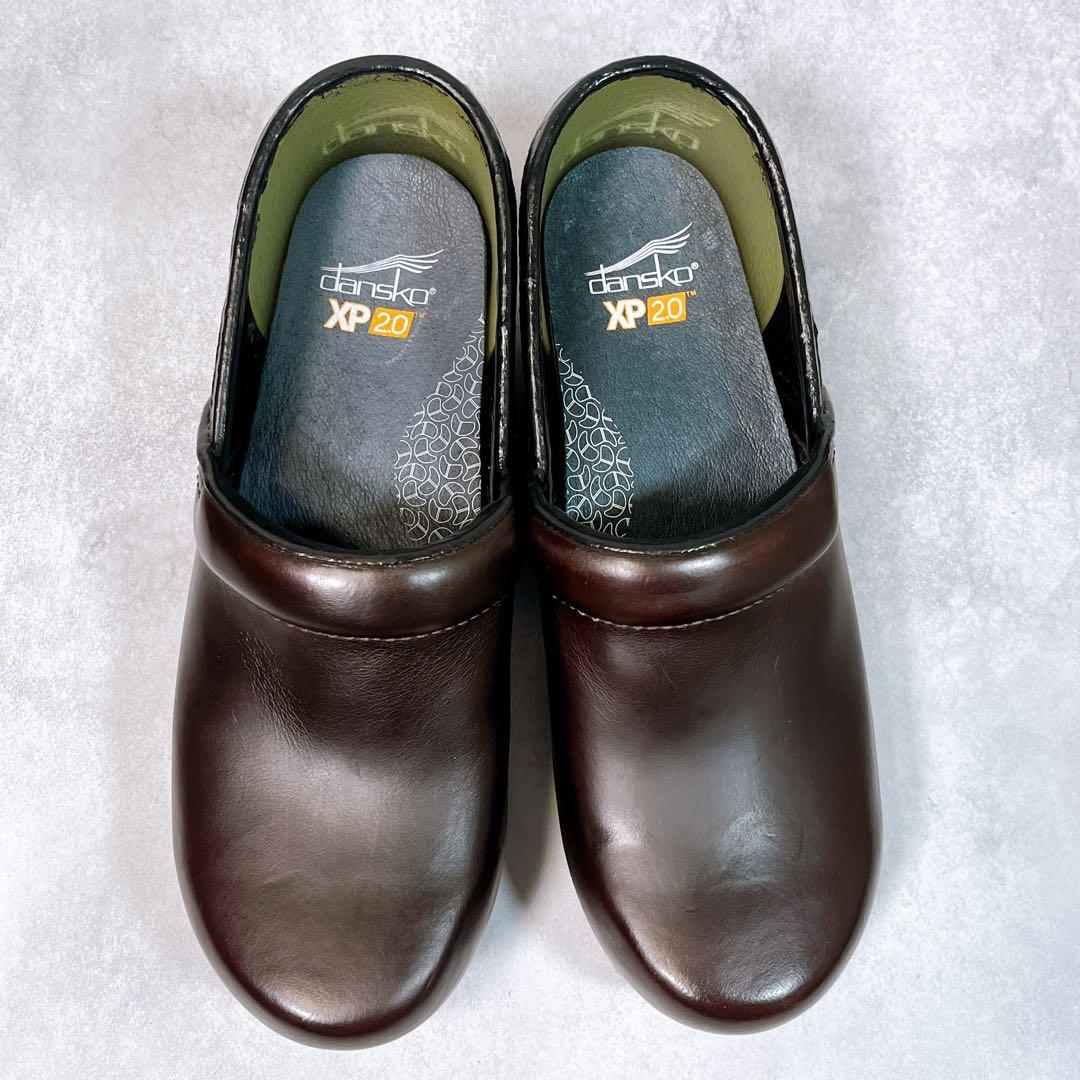 【ダンスコ】サボサンダル (38) プロフェッショナル　クロッグ　厚底　ブラウン