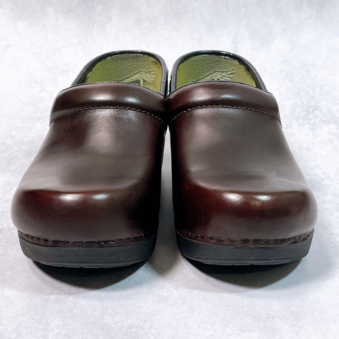 【ダンスコ】サボサンダル (38) プロフェッショナル　クロッグ　厚底　ブラウン