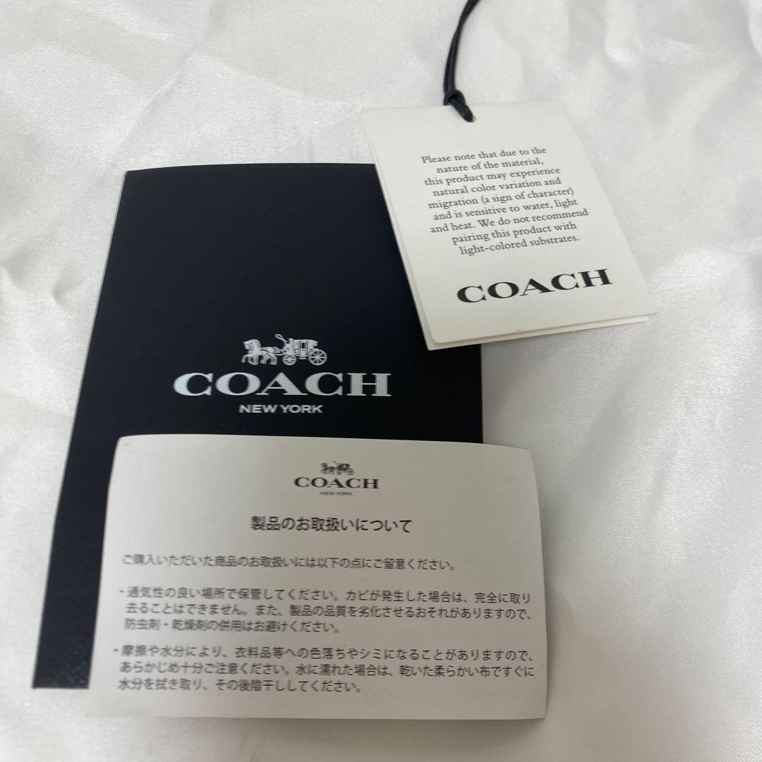 COACH ストロートートバッグ ベージュ×ブラック