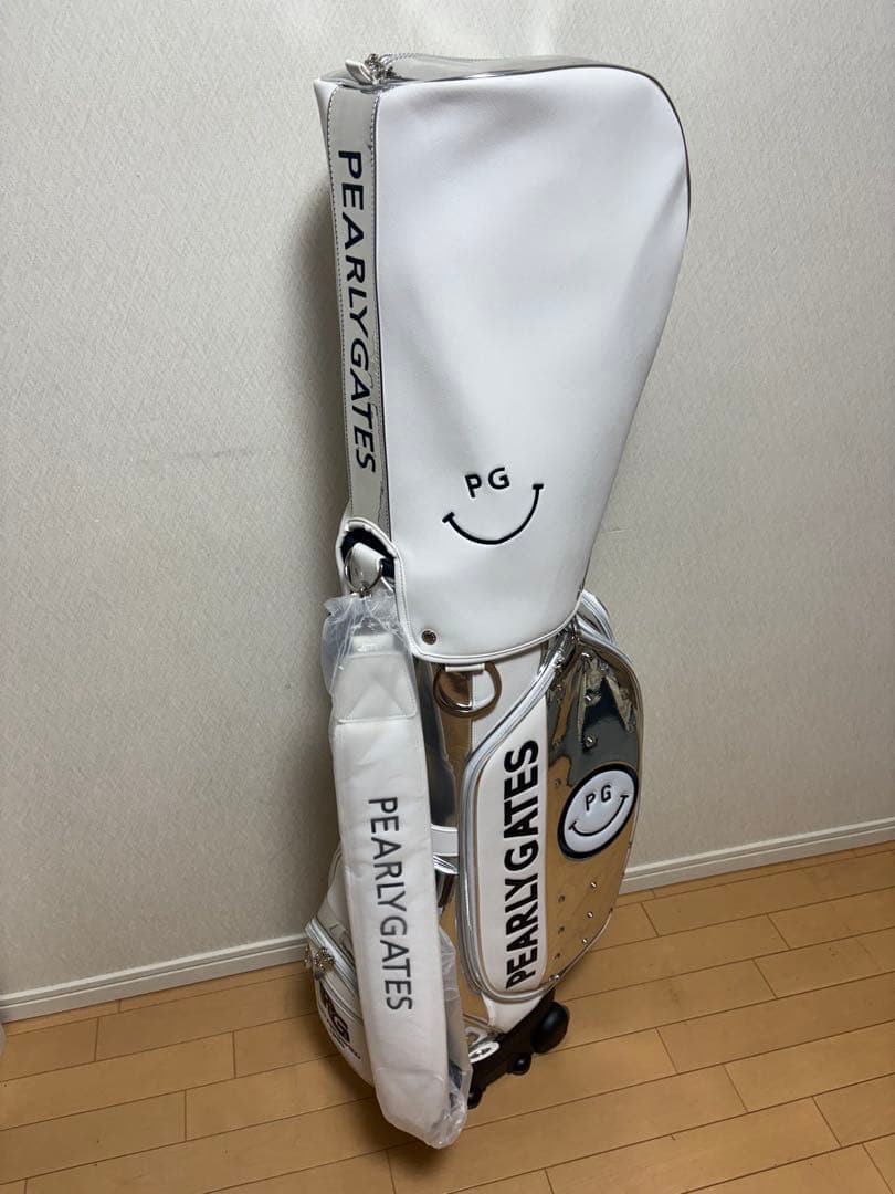 PEARLY GATES キャディバッグ シルバー/ホワイト