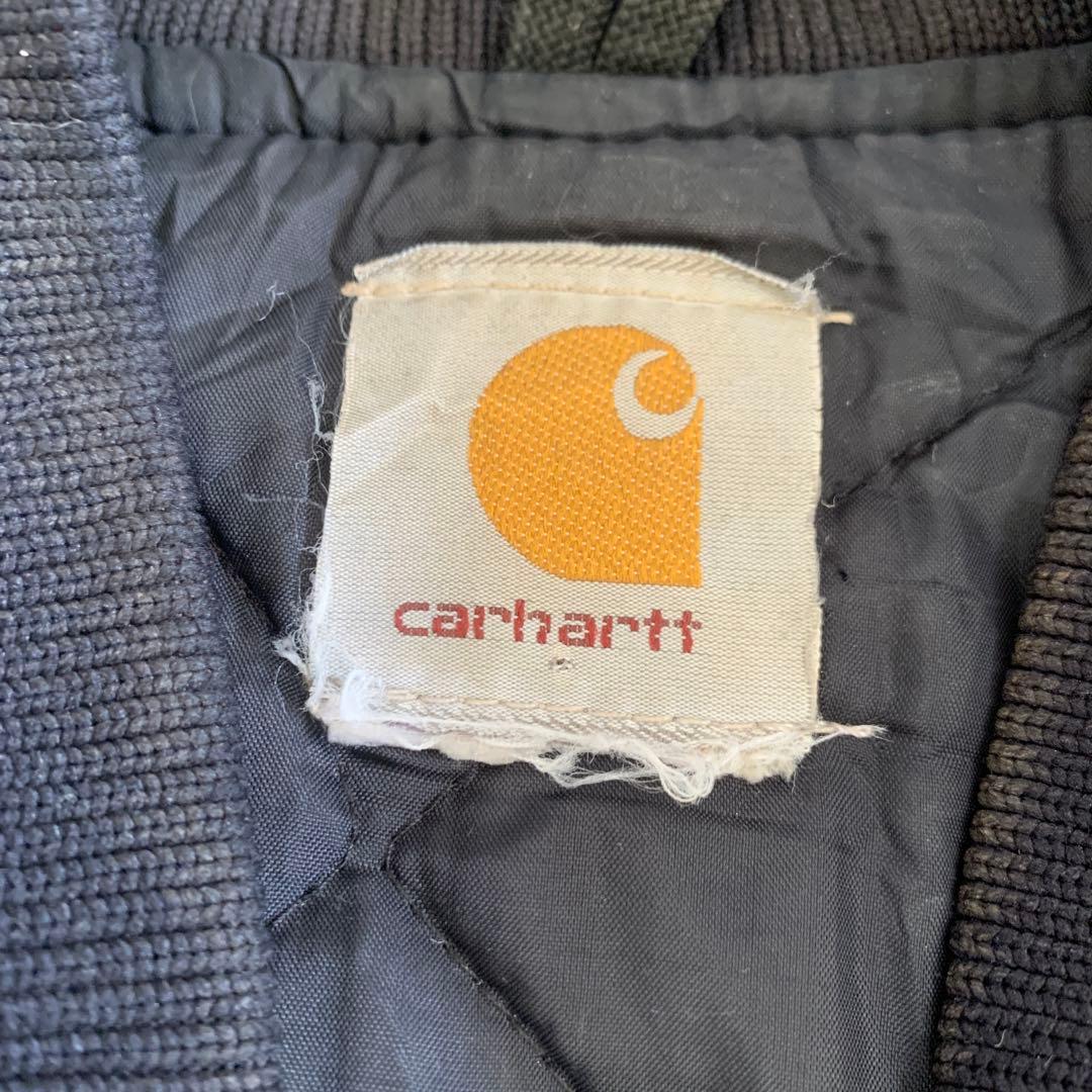 カーハート ダックベスト　ブラウン　焦茶　フェード　ペンキ飛び