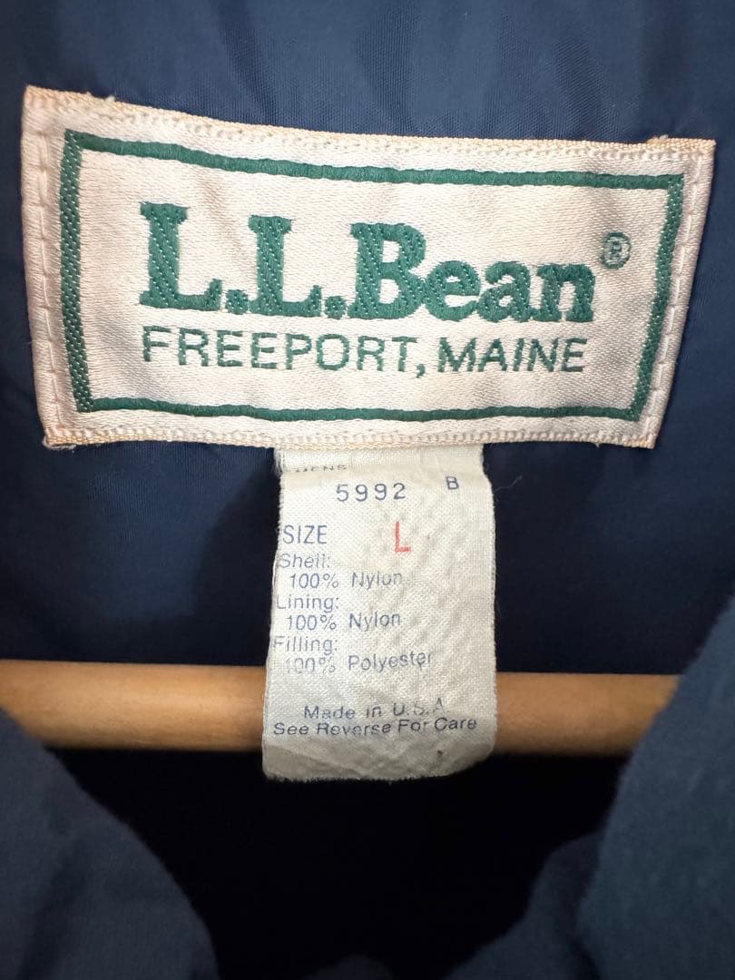 【美品】80's エルエルビーン L.L.Bean 中綿ベスト L ネイビー