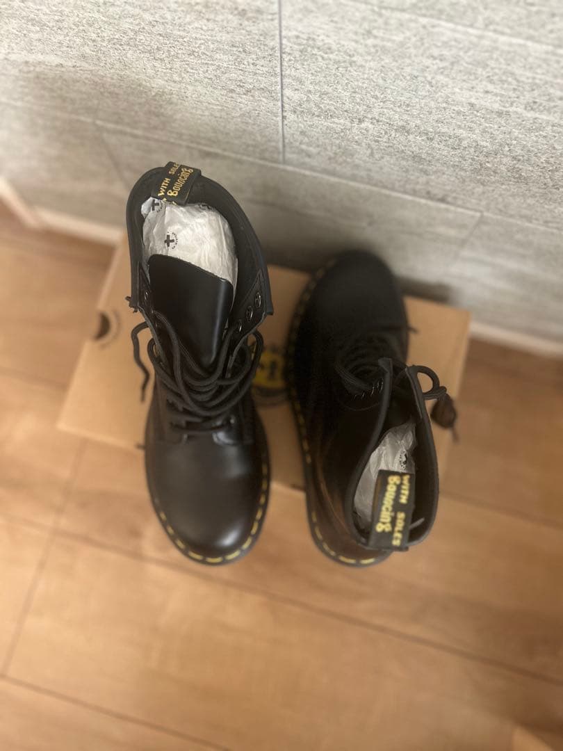 Dr. Martens ブラック レースアップ　ハイカットブーツ