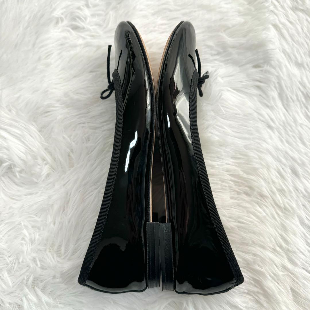 極美品✨ repetto レペット バレエシューズ リボンフラット エナメル 黒