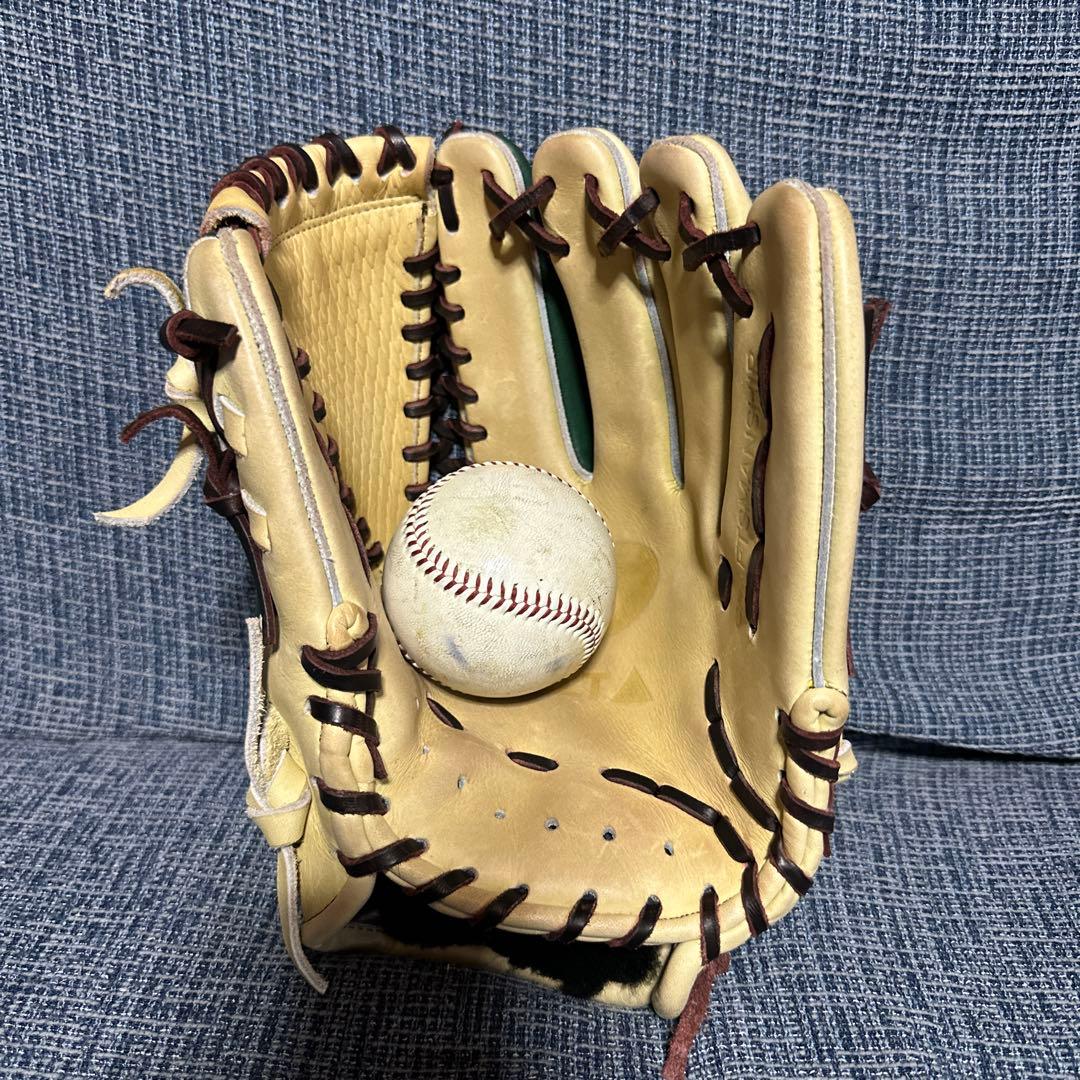 値下不可【中古】デルタ 一般軟式 内野グローブ DIF-2 薬指リング