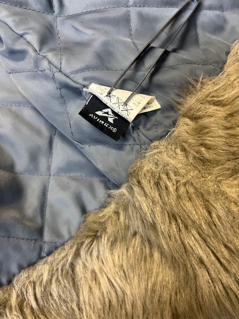 AVIREXアビレックス　Gジャンデニムジャケット　襟袖ボア付き　ヒジテツ様