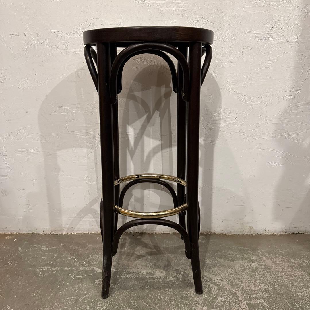 ヴィンテージ　ラウンド　スツール　ハイチェア　座面装飾　1