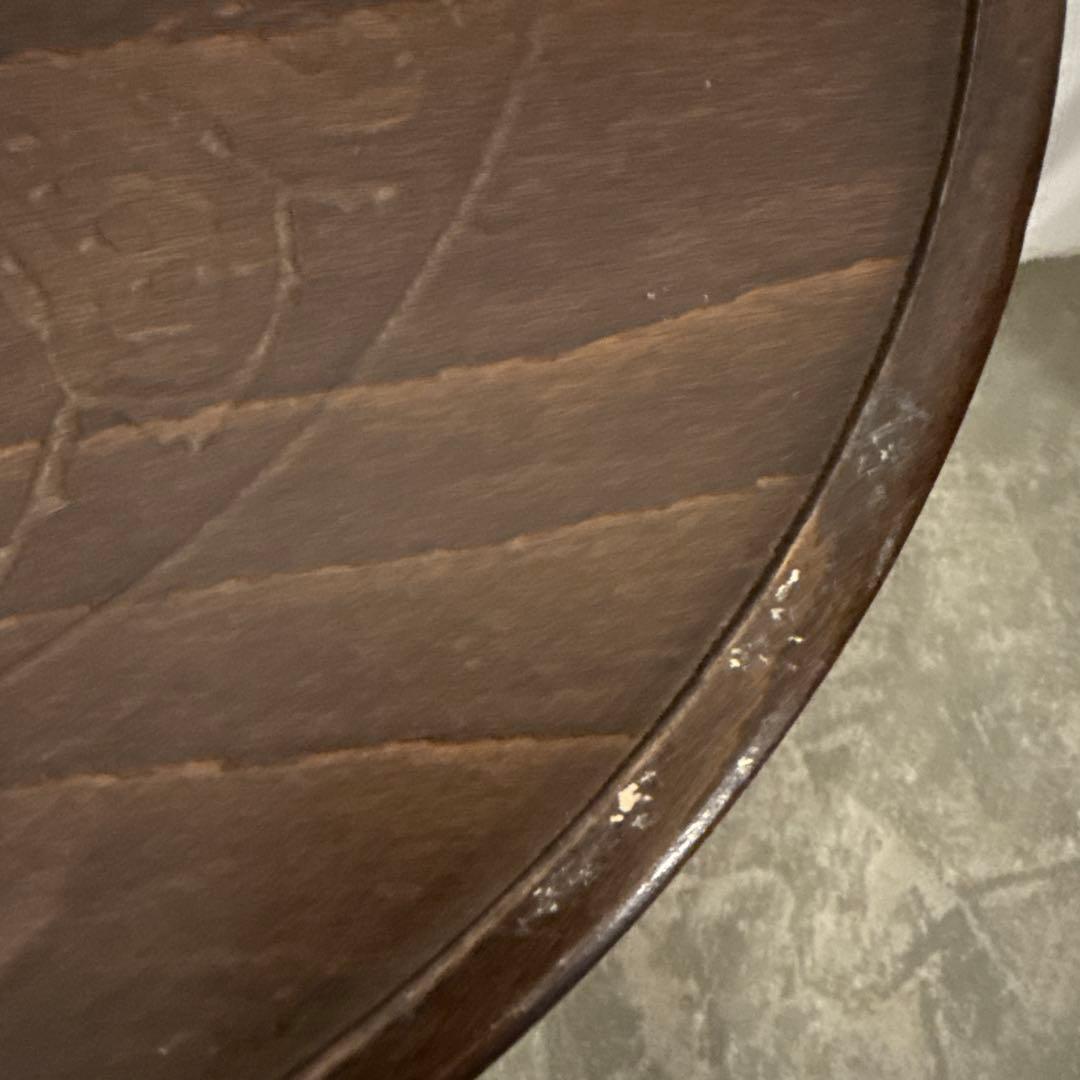 ヴィンテージ　ラウンド　スツール　ハイチェア　座面装飾　1