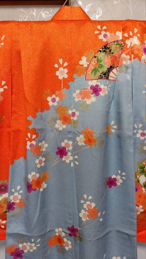 RK553子供着物7歳前後用着丈132センチ裄丈50センチ正絹綺麗美品