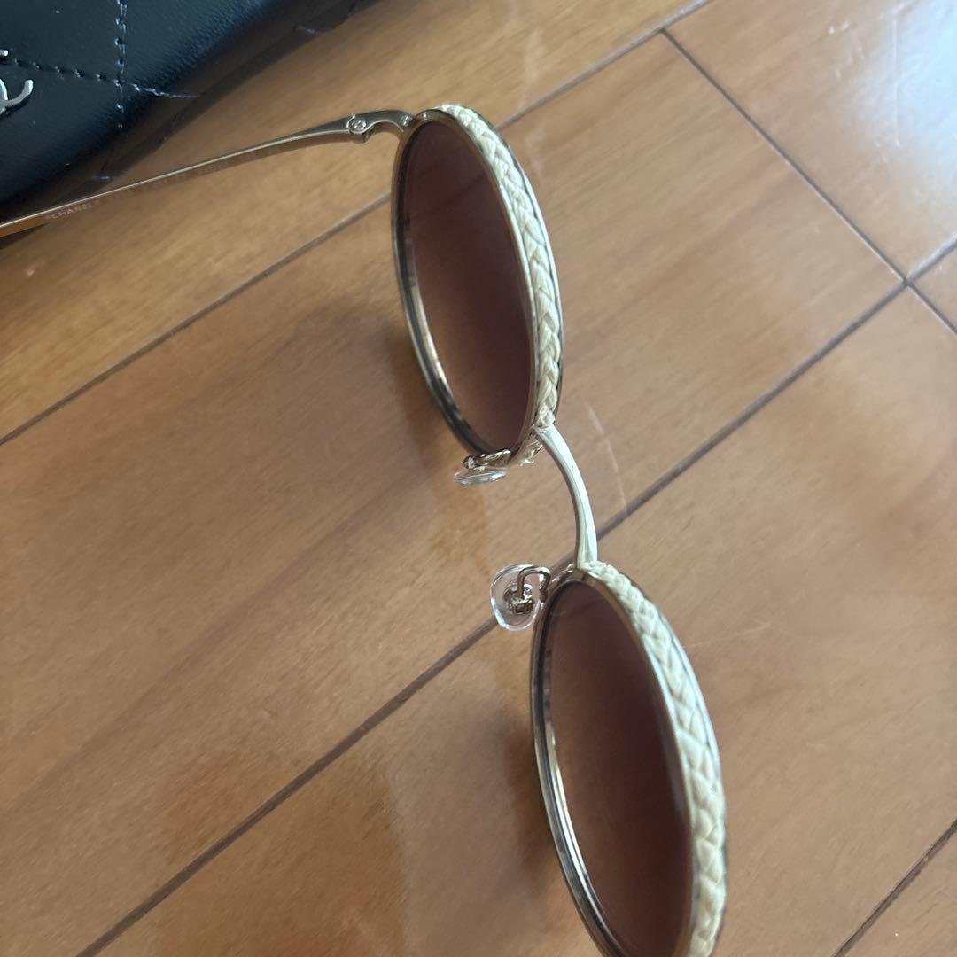 Chanel ラウンドサングラス ブラウンレンズ ケース付き