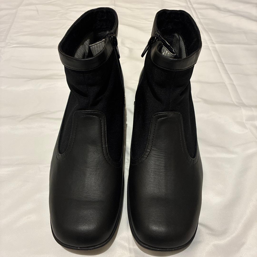 アシックス　ペダラ　ゴアテックス　ブラックレザーショートブーツ２４㎝