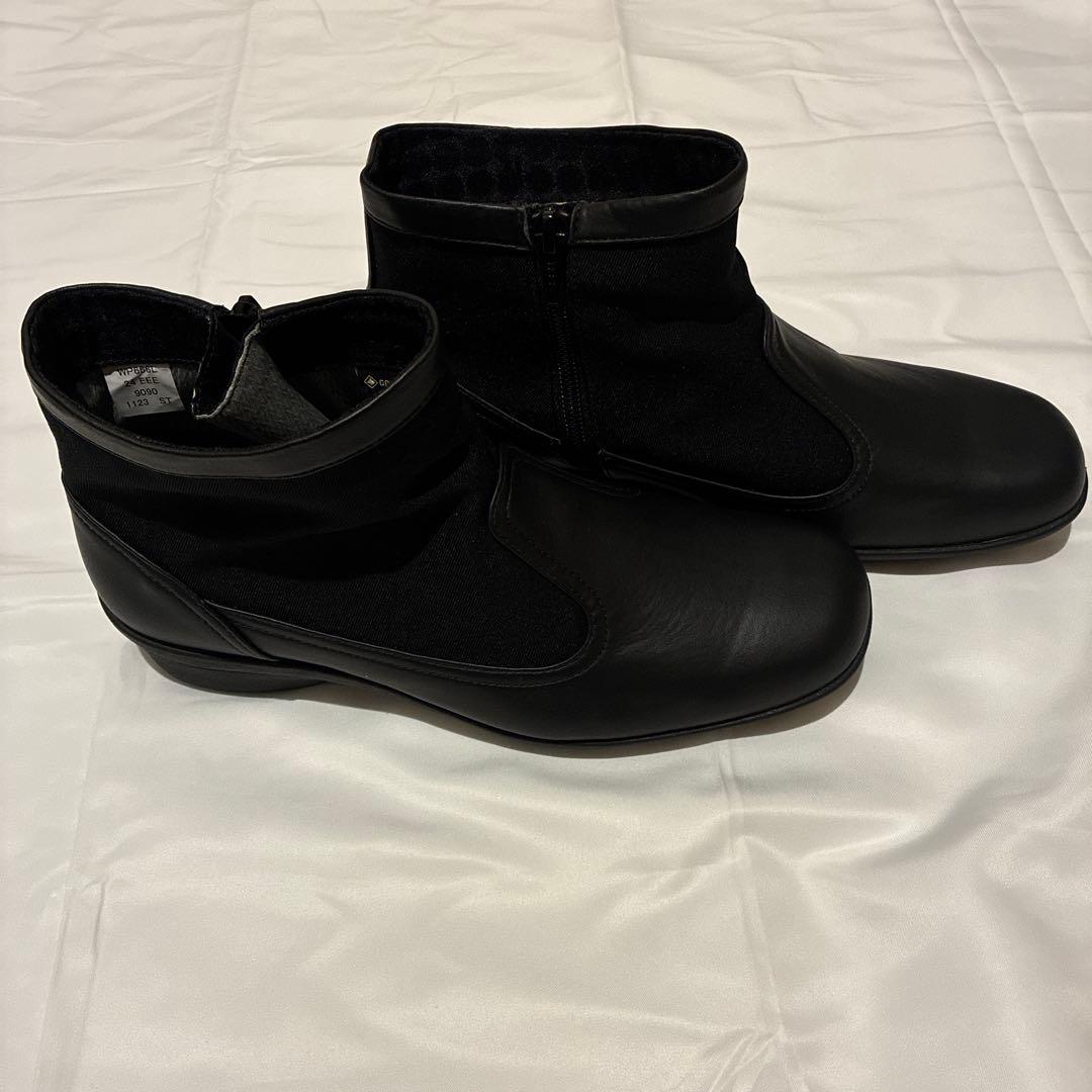 アシックス　ペダラ　ゴアテックス　ブラックレザーショートブーツ２４㎝