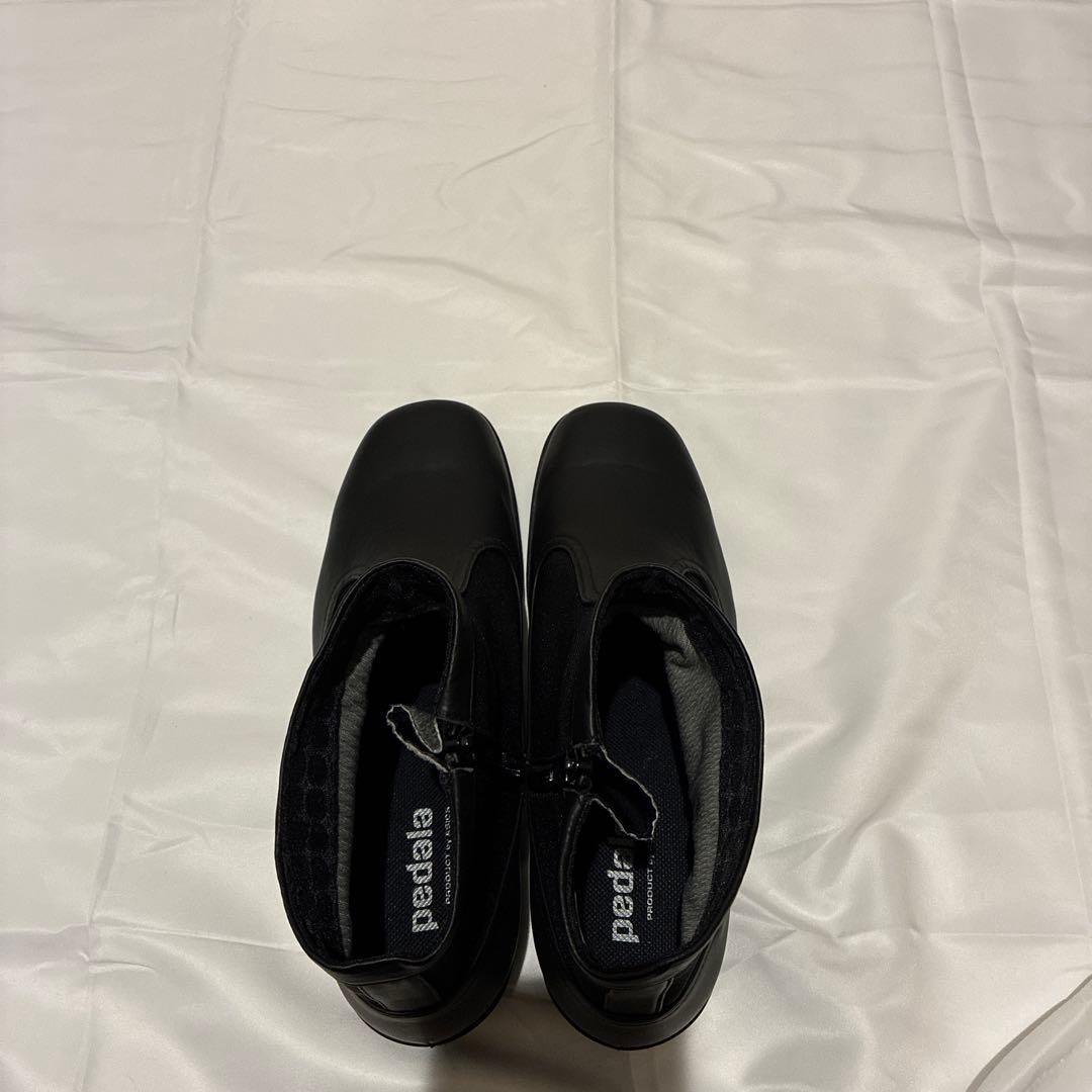 アシックス　ペダラ　ゴアテックス　ブラックレザーショートブーツ２４㎝