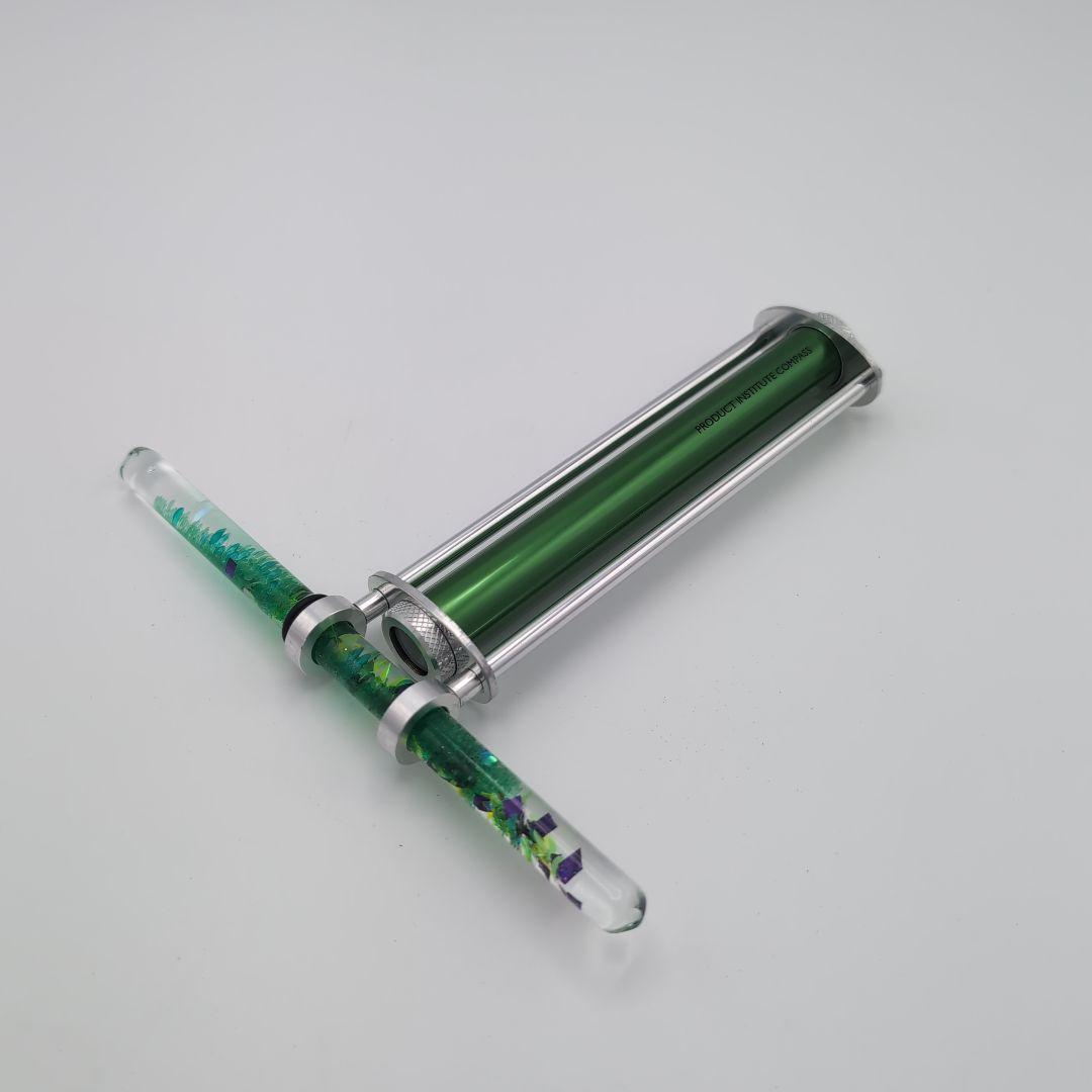 【美品】ノースアイランド 万華鏡 スコープ型 グリーン オイルワンド 共箱付き