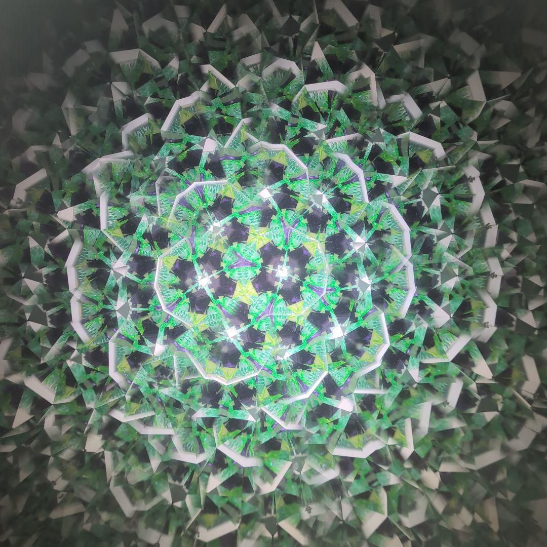 【美品】ノースアイランド 万華鏡 スコープ型 グリーン オイルワンド 共箱付き