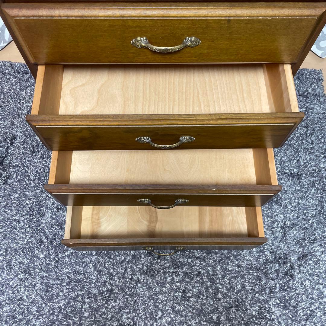 アンティーク　ハイチェスト７段