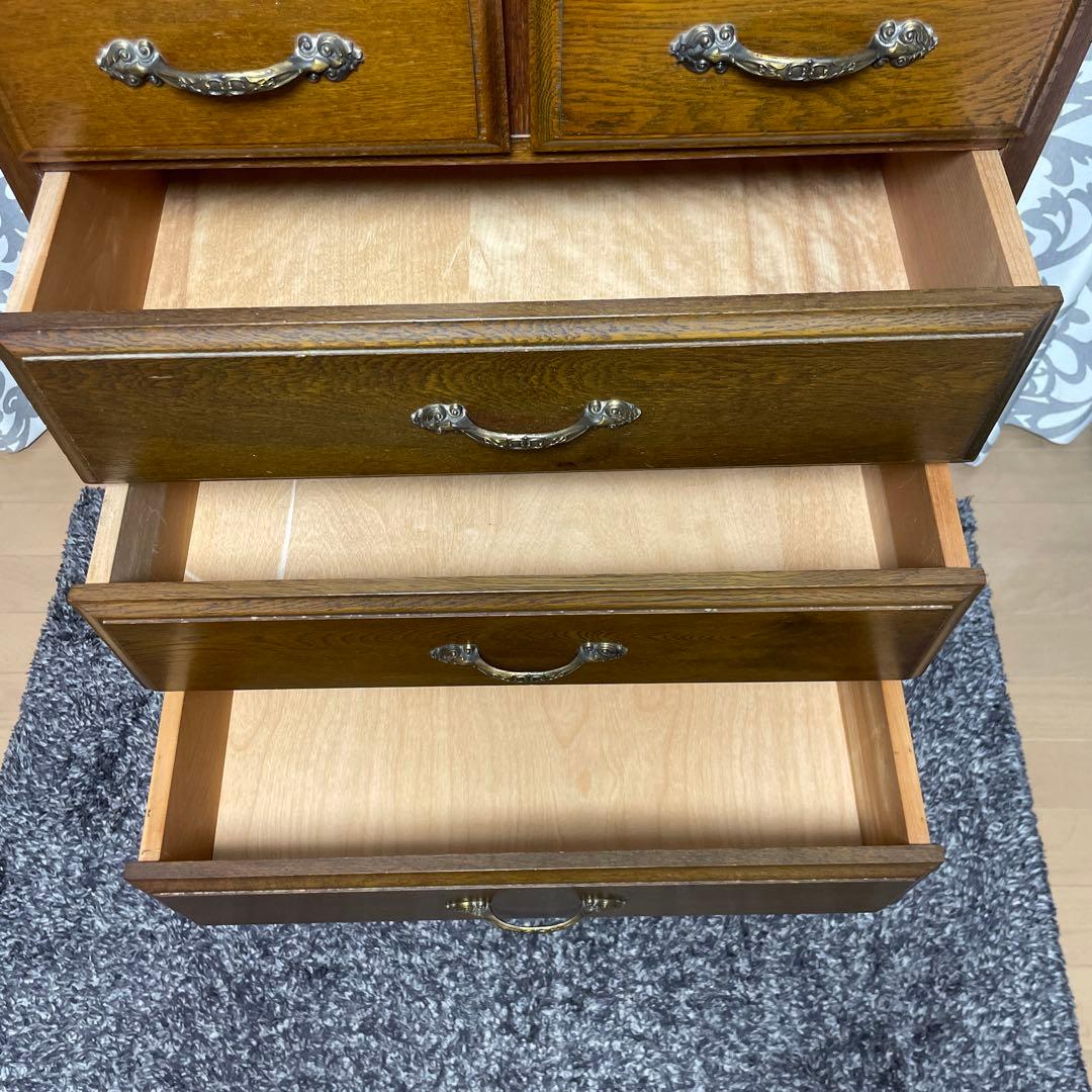 アンティーク　ハイチェスト７段