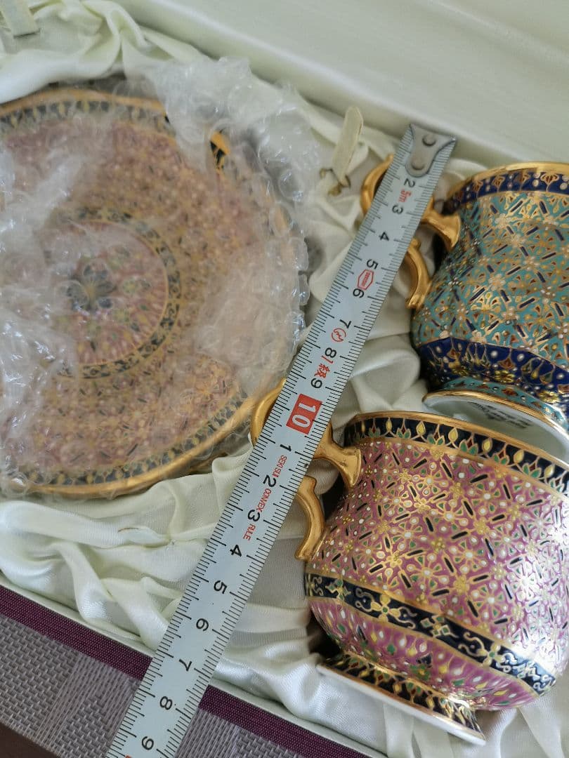 タイ ベンジャロン ハンドメイド 2脚セット