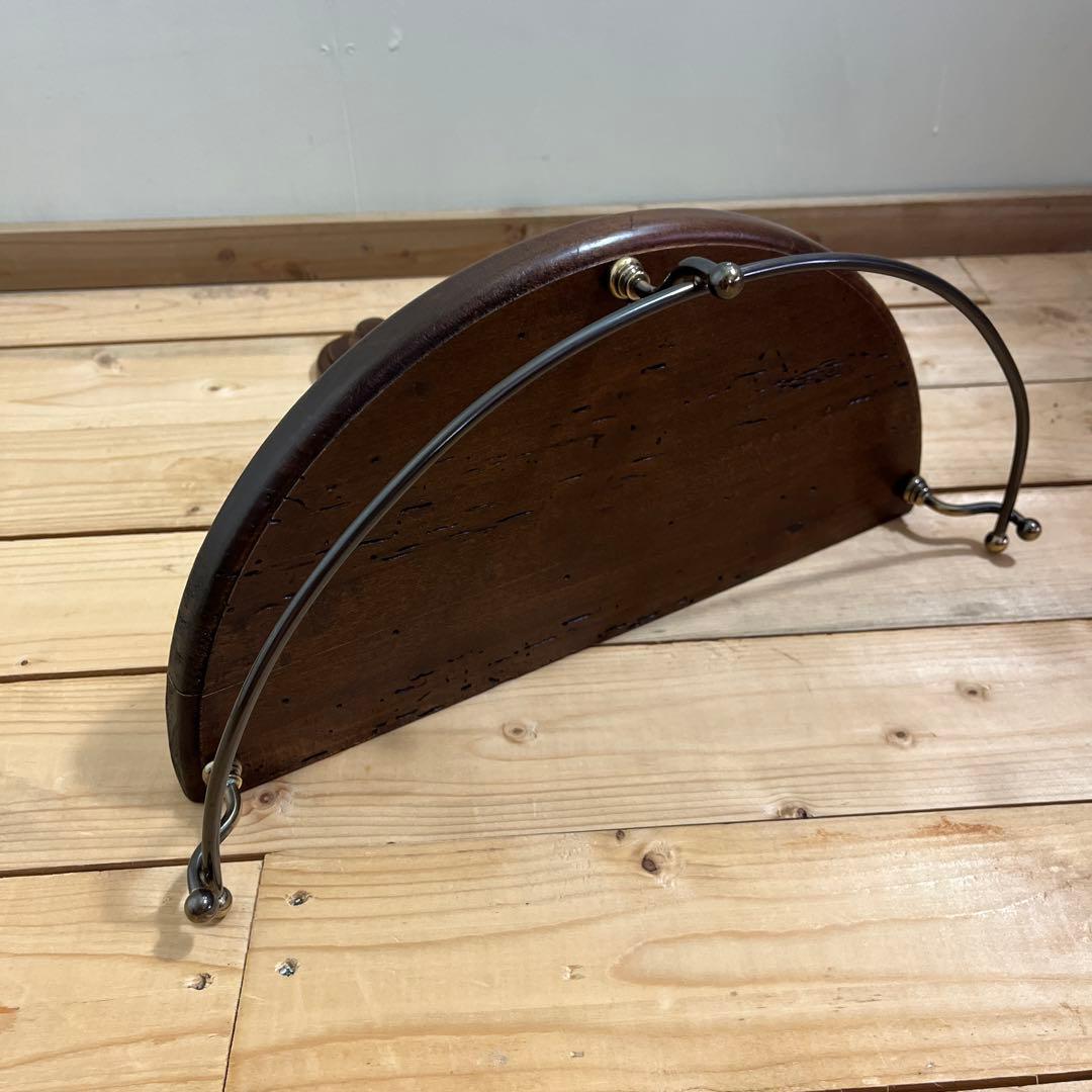 美品 アンティーク調◾️栄進物産 木製無垢材 壁掛けウォールラック 飾り棚