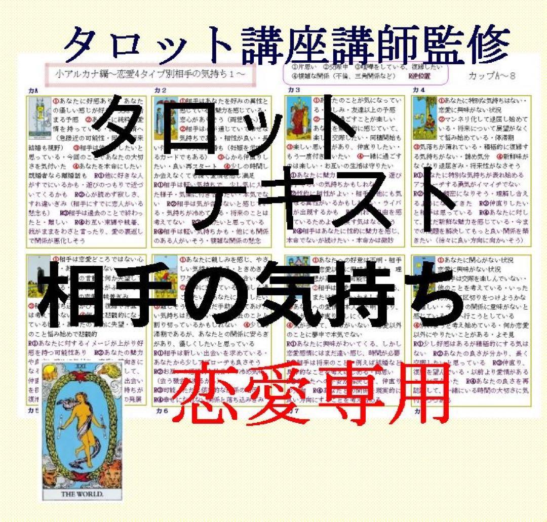 新7点セット割引ページタロットカードテキスト教材教科書恋愛占い仕事オラクル314