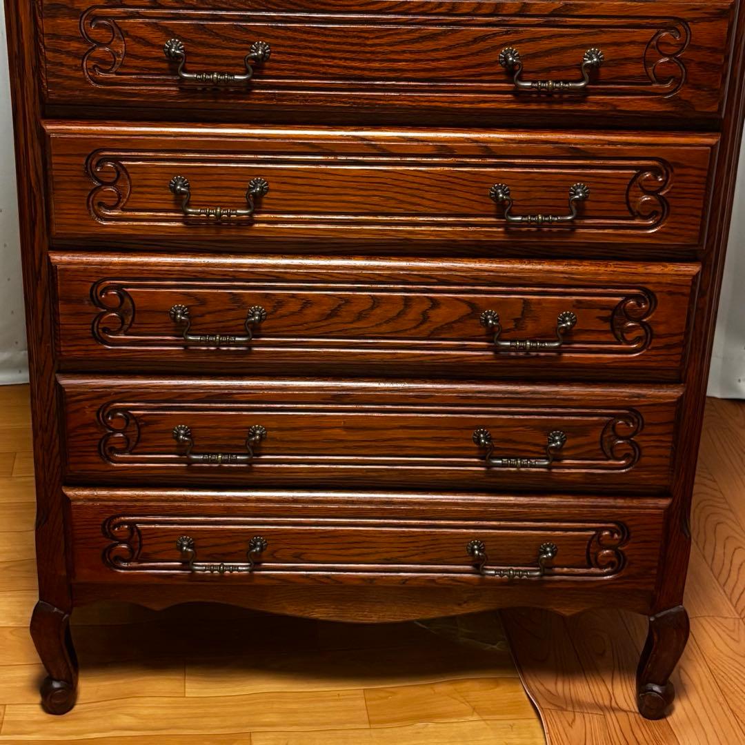 ルーマニア製 6段チェスト チェスト 輸入家具 家具 クラシック　猫脚