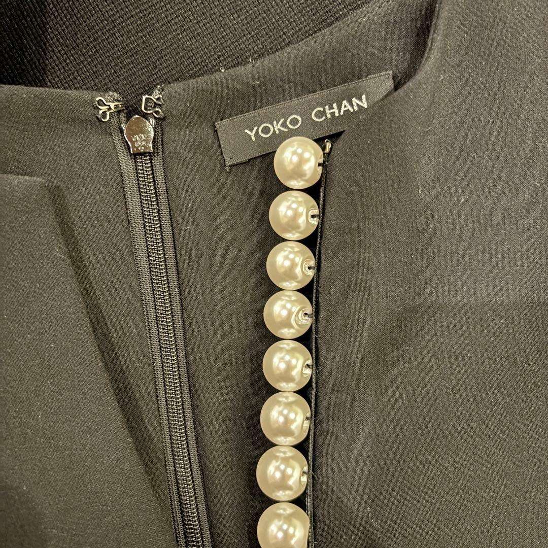 YOKO CHANヨーコチャン ティアードスリーブパールドレス36