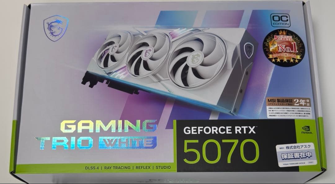 【RTX5070】GAMING TRIO OC (WHITE)