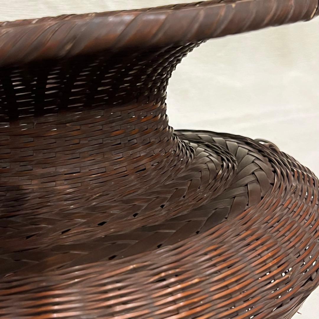 古美術 池坊 生花 牡丹籠 竹籠 唐物 一竜