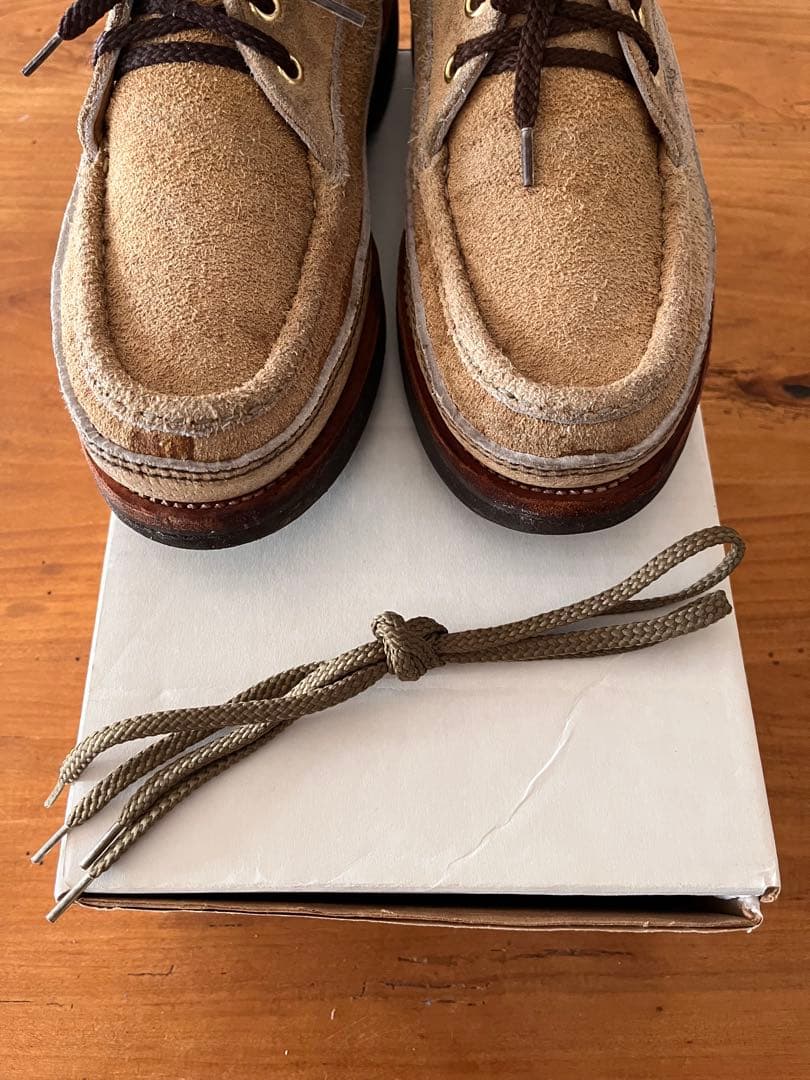 Russell Moccasin ベージュ チャッカ 7E ビブラム 箱付 替紐