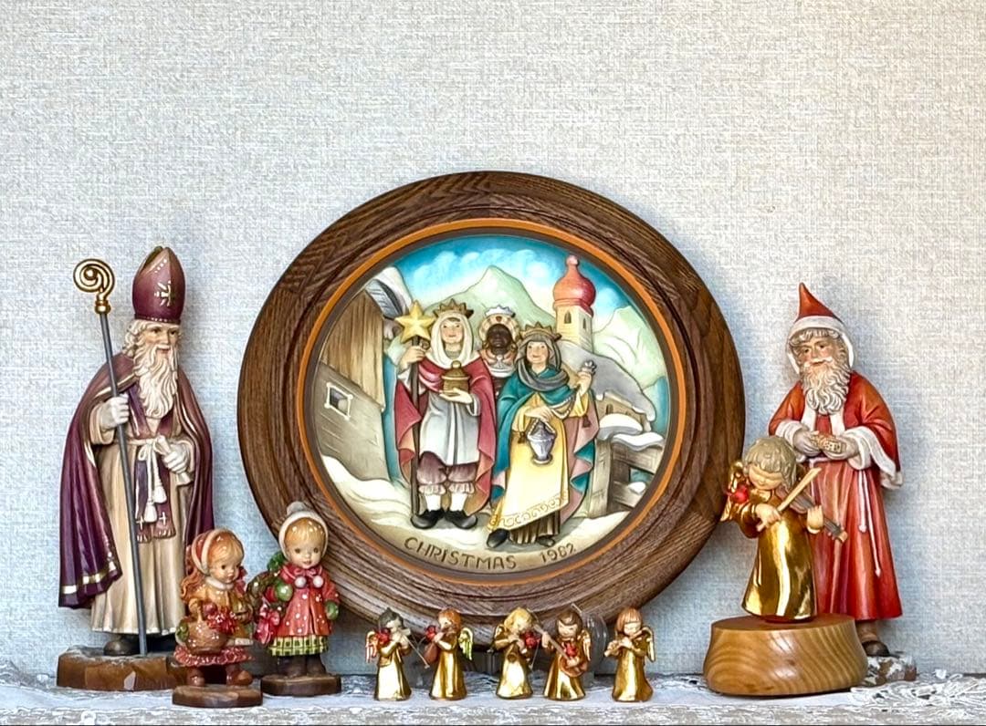 アンリ人形 ANRI 壁掛け　1982年　【クリスマスプレート】